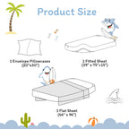 ست ملحفه کودکان یونیکورن صورتی JSD، سایز تویین، ۳ تکه، ملحفه‌های رختخواب میکروفایبر چاپ شده با طرح رنگین کمان برای دختران، جیب عمیق