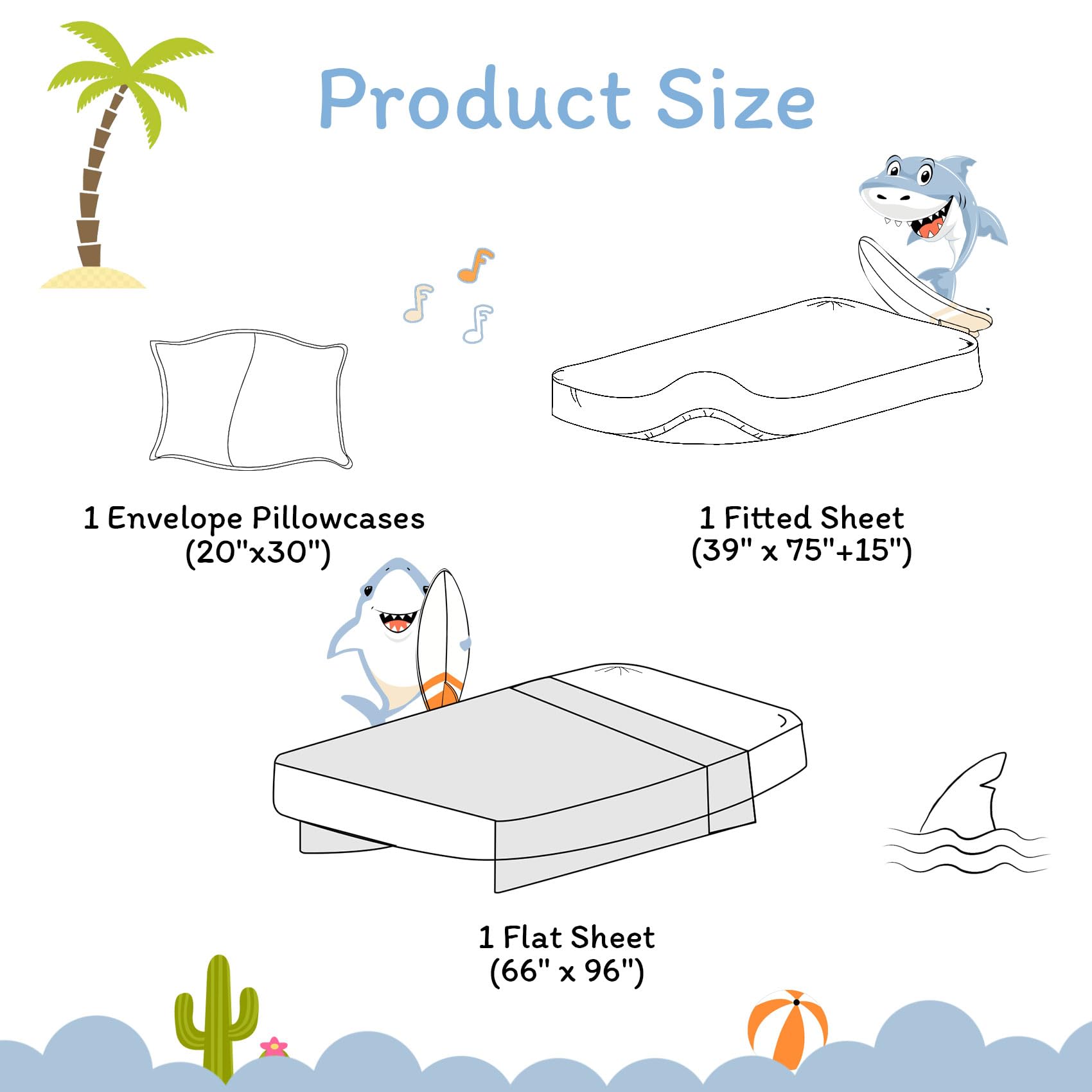 ست ملحفه کودکان یونیکورن صورتی JSD، سایز تویین، ۳ تکه، ملحفه‌های رختخواب میکروفایبر چاپ شده با طرح رنگین کمان برای دختران، جیب عمیق