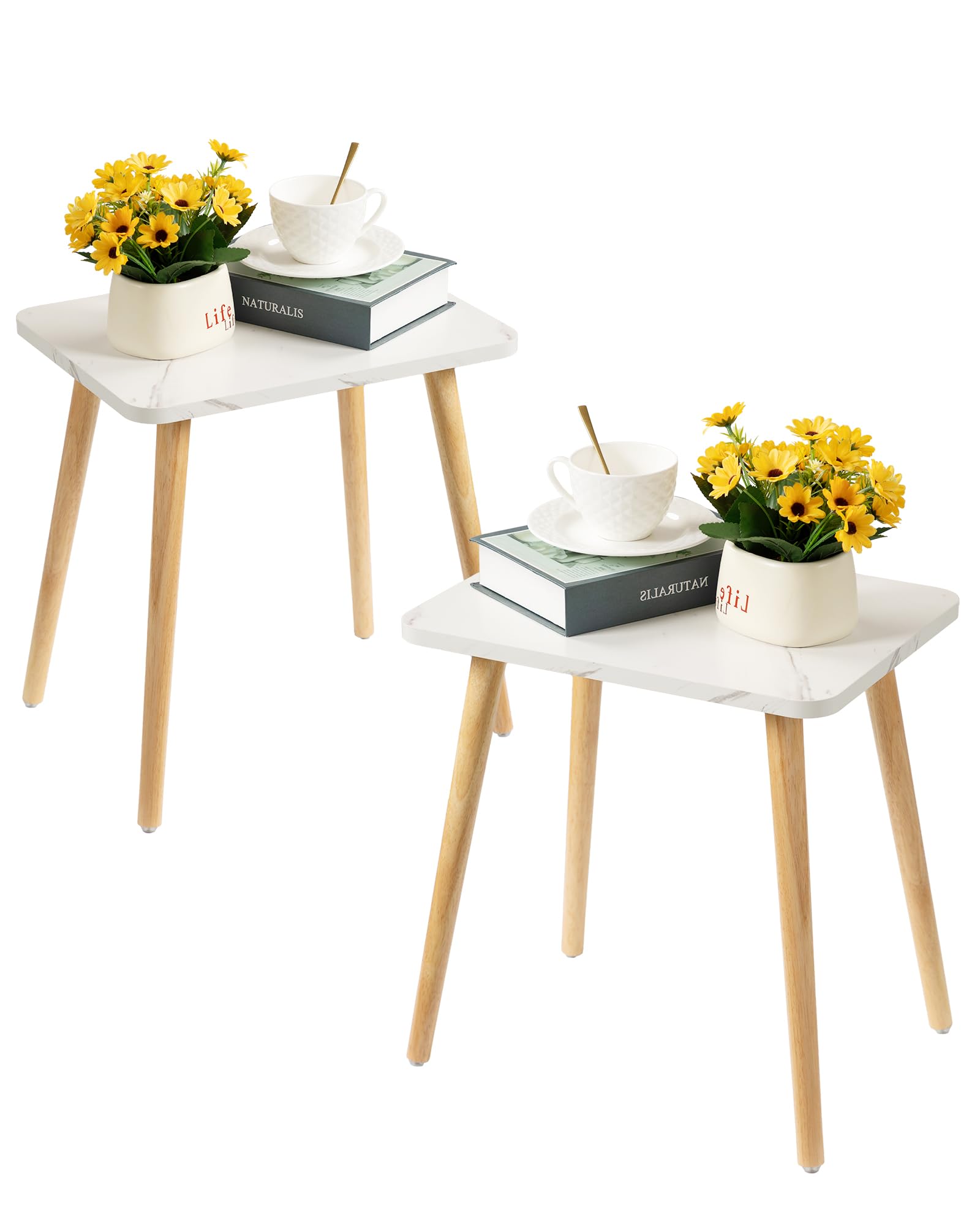 FORAOFUR Side Table, Small End Table Accent Table Living Room Bedroom Balcony Office, Modern Side Table Bedside Table Home Decor, Small Table for Small Spaces, Small Coffee Table, Easy Assembly