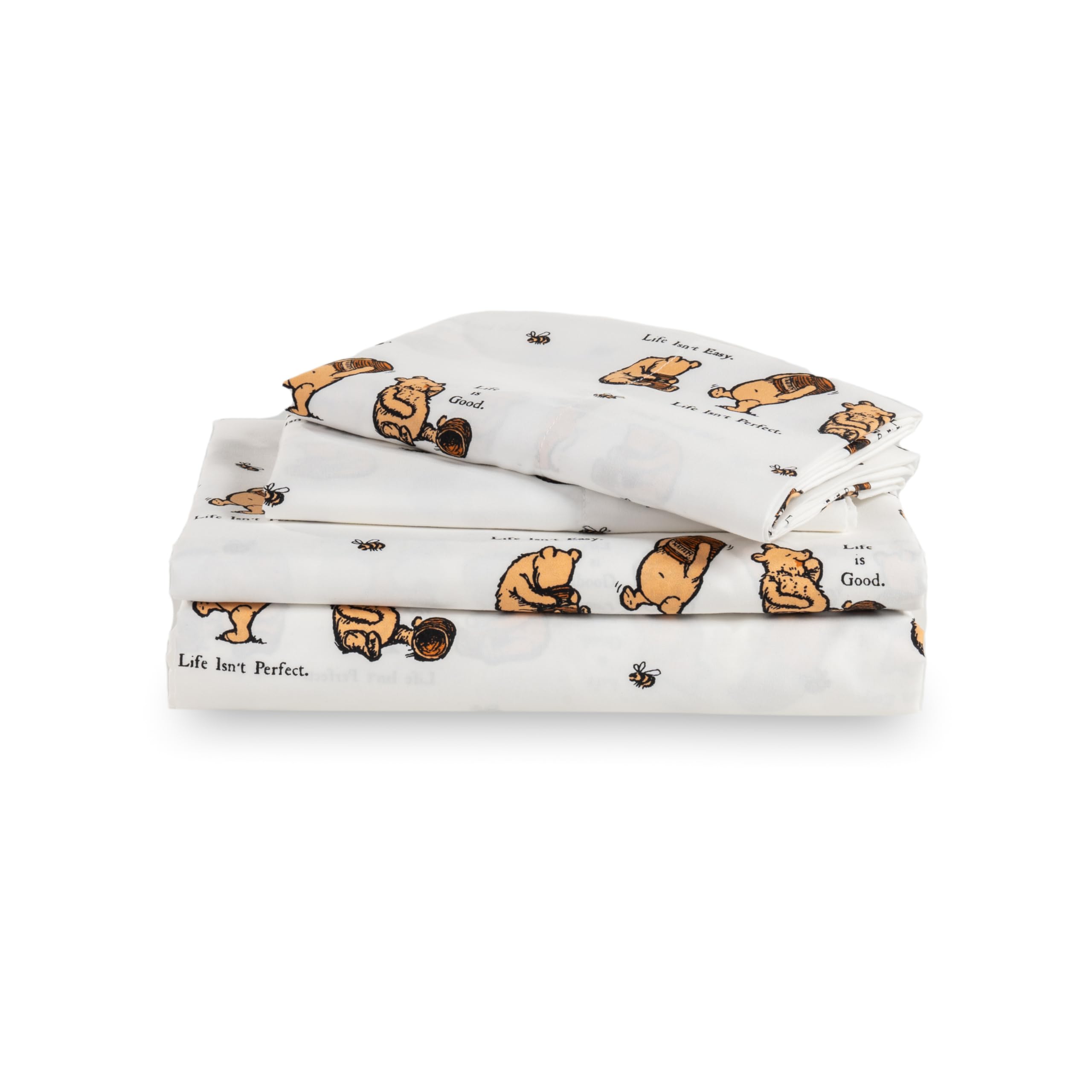 Zestaw pościeli Berkshire Blanket Peanuts® dla dzieci, rozmiar pełny - 4 części, Peanuts® mini pozy i łapy szare, urocze postacie Snoopy nadrukowane na miękkich mikrofibrowych prześcieradłach
