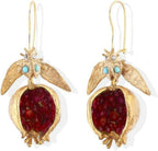 Cute Fruit Earrings for Women Fun 3D Pomegranate Lemon Cherry Strawberry Earrings Acrylic Resin Creative Food Earrings Funny Unique Earrings Jewelry Gift