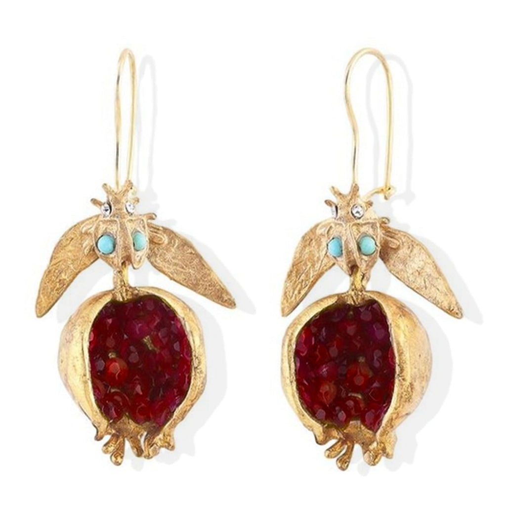 Cute Fruit Earrings for Women Fun 3D Pomegranate Lemon Cherry Strawberry Earrings Acrylic Resin Creative Food Earrings Funny Unique Earrings Jewelry Gift