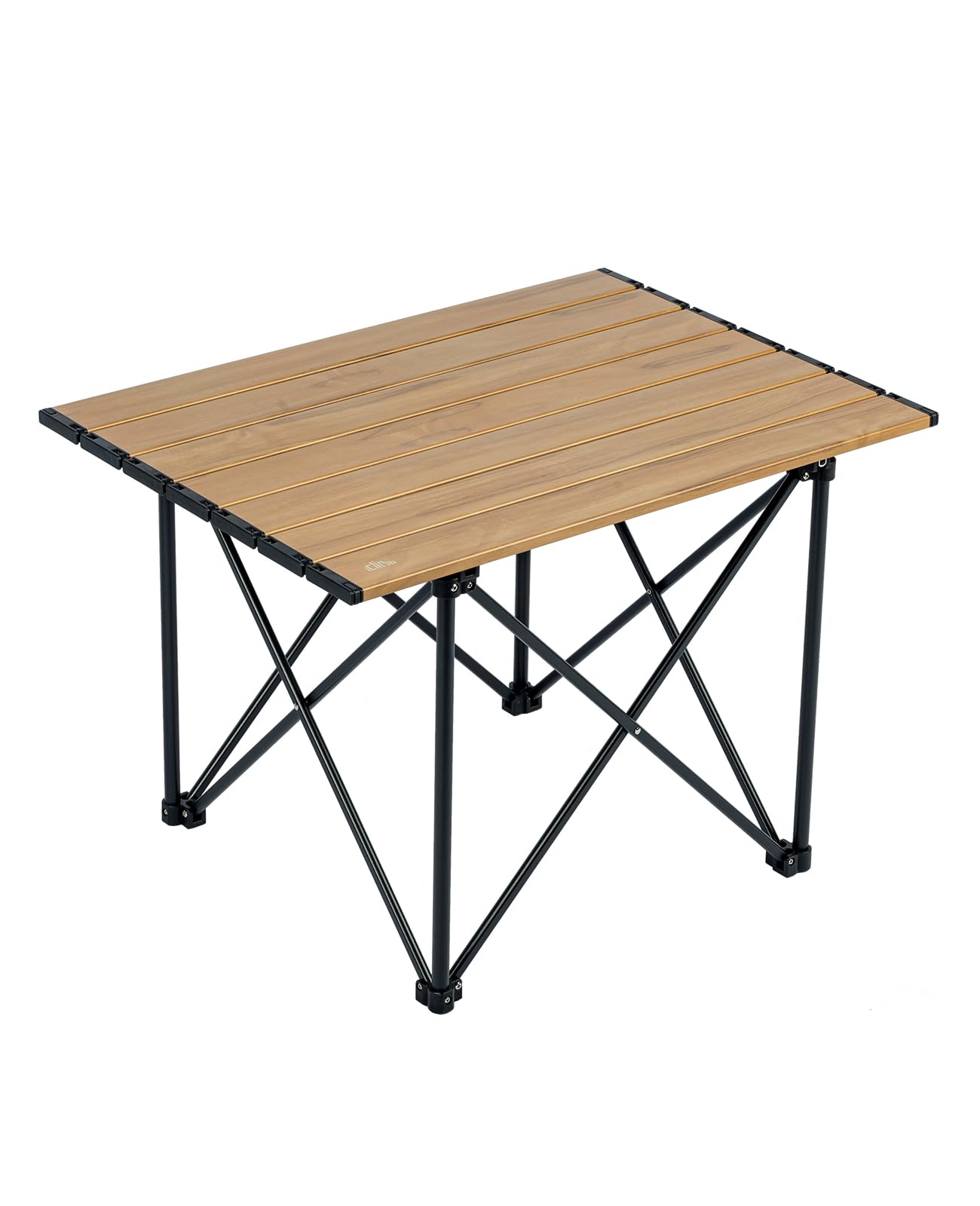 iClimb Ultralight Compact Camping Folding Table with Carry Bag (Black - S)