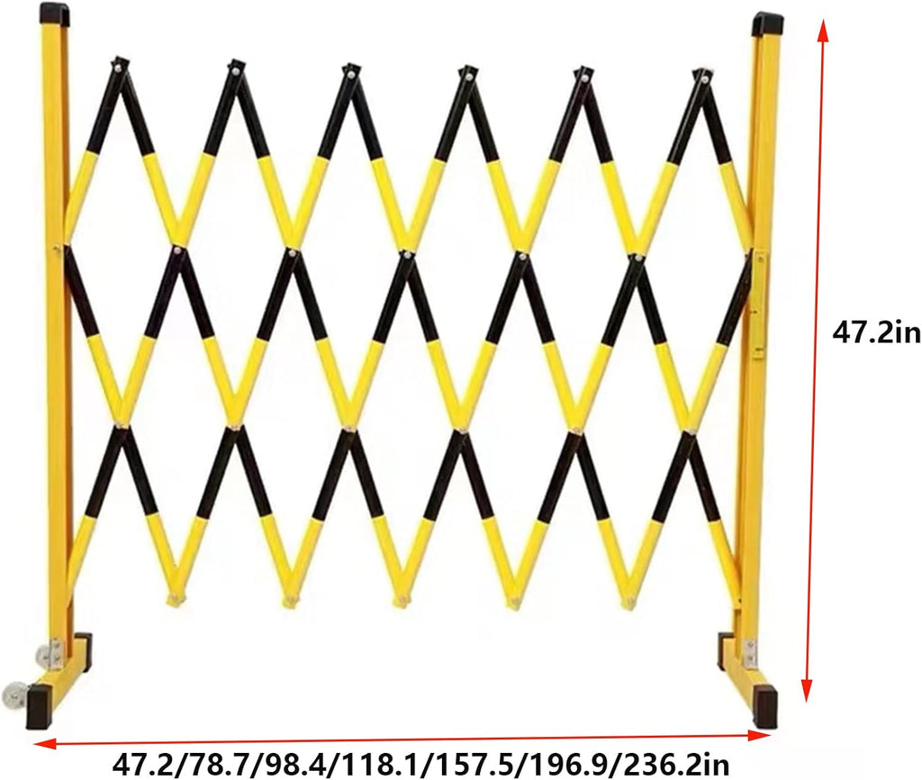 Expandable Security Gate - Mobile Parking Barrier High Driveway Fence | Retractable Traffic Barricade Folding Portable Scissor Gate for Outdoor Road Garage Construction