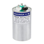45/5 uF 45+5 MFD 370V or 440V Dual Run Start Round A/C Capacitor 45 5 uF 370 440 Volt VAC CBB65B Air Conditioner Capacitors for AC Unit Fan Motor Start or Heat Pump or Condenser Straight Cool