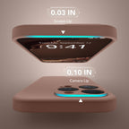 SuydanBox Magnetic for iPhone 13 Pro Max Case, Compatible with MagSafe, [Full Camera Protection][Screen Protector] Silicone Shockproof Protective Phone Case for iPhone 13 Pro Max 6.7", Brown