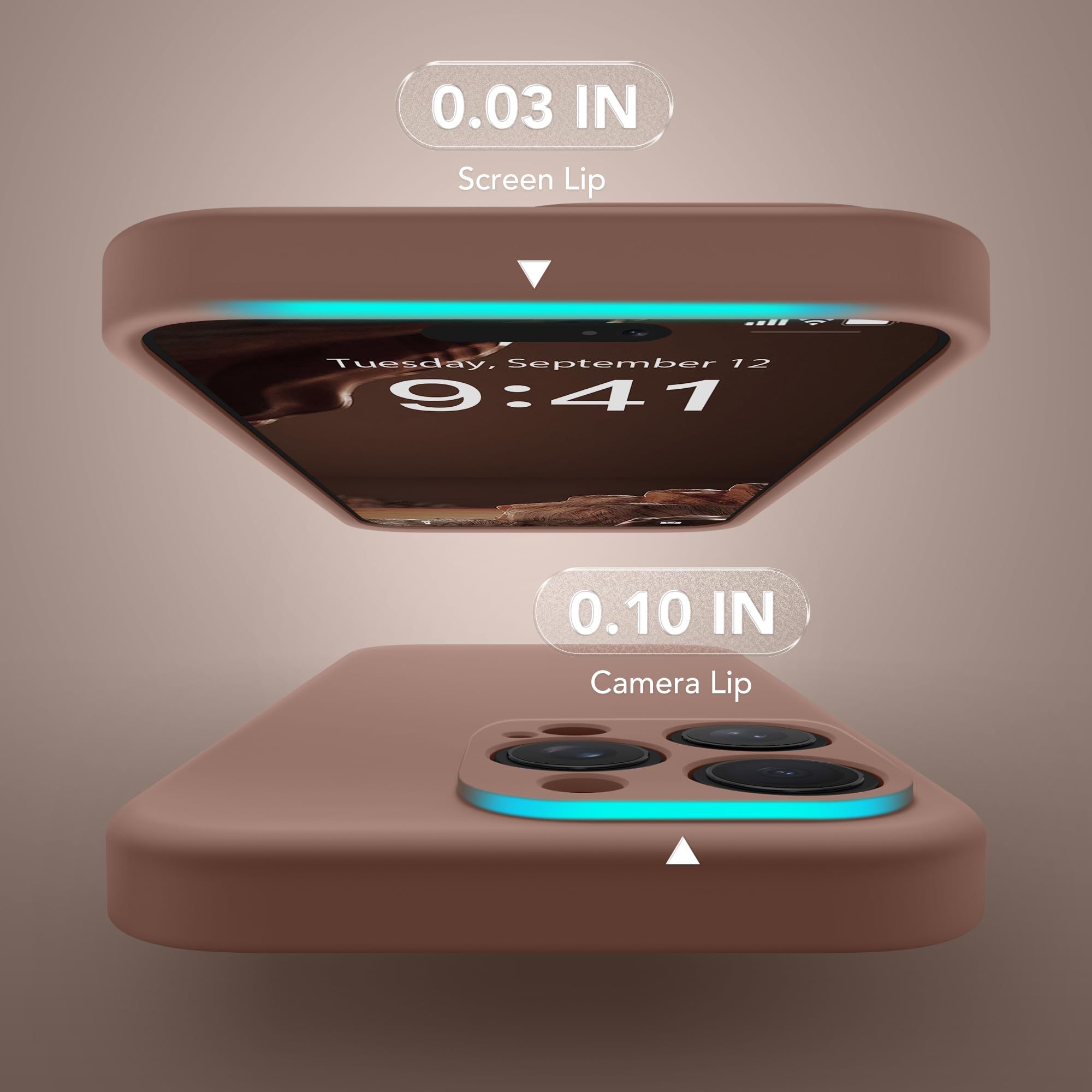 SuydanBox Magnetic for iPhone 13 Pro Max Case, Compatible with MagSafe, [Full Camera Protection][Screen Protector] Silicone Shockproof Protective Phone Case for iPhone 13 Pro Max 6.7", Brown