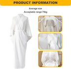 Japanese Kimonos for Women Solid White Traditional Japanese Kimono with Belt One Size Japanese Robe Length Sleeves Yukata Lining Pajamas for Vacation Spa Hospital Deliver and Gym Traditional for Wome