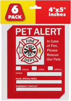 Pet Alert Safety Fire Rescue Sticker - Save Our Pets Emergency Inside Decal - House Home Window Door Sign