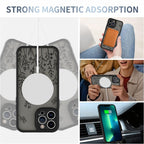 AIGOMARA Magnetic Case for iPhone 13 Pro Max [Compatible with MagSafe] Cute Black Flower Floral Case for Women Girls Soft TPU Bumper Hard PC Back Anti-Fall Shockproof Protective Slim Cover