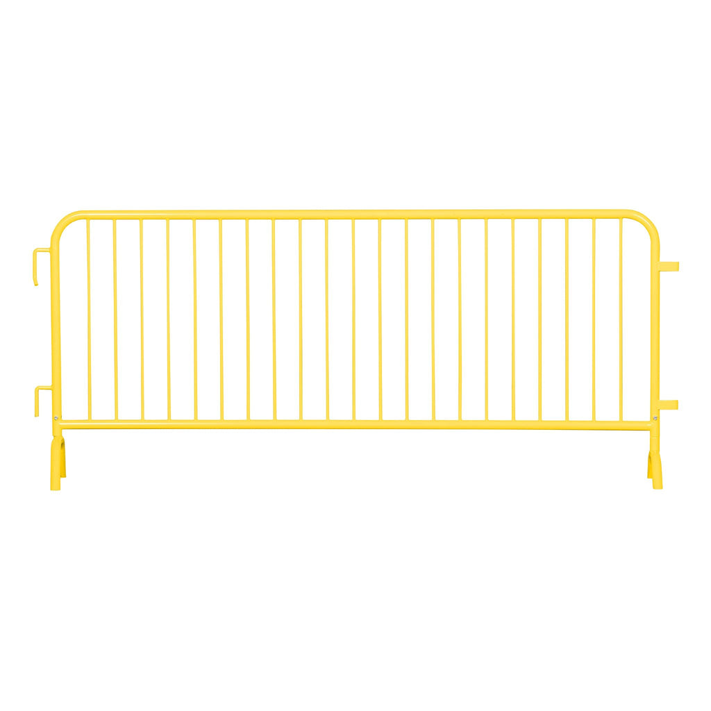 Angry Bull Barricades Metal Interlocking Steel Barricade (8.5 Ft. Heavy Duty, Bridge Feet, Grey Powder Coated, Set of 20)