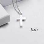Cremation Cross Necklace for Ashes Cross Urns Locket Pendant Ashes Holder Stainless Steel Memorial Jewelry-With Me Always