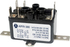 Appli Parts APFR-380 90-380, 24 VAC Coil, Heavy Duty Switching Fan Relay, SP Normally Open, SP Normally Closed, AC and heating Furnace blower relay Universal fit multi position bracket