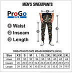 PROGO USA Men's Joggers Sweatpants Basic Fleece Marled Jogger Pant Elastic Waist (Medium, Forest Camouflage) - Grand Goldman