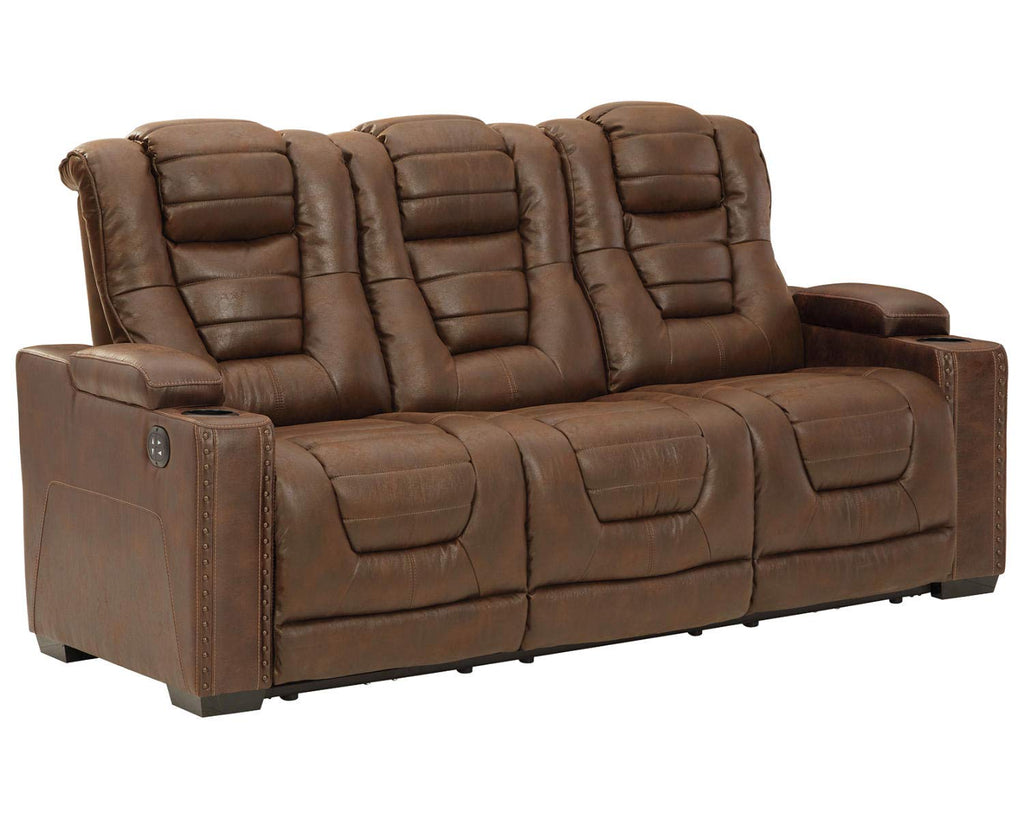 Signature Design by Ashley Next-Gen DuraPella Power Reclining Sofa with Adjustable Headrest, Sand