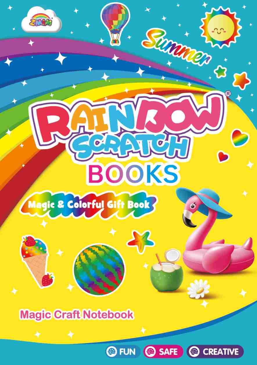 ZMLM Scratch Paper Art-Crafts Gift: 2 Pack Rainbow Notebooks Supplies Toys Easter Basket Stuffers for 3 4 5 6 7 8 9 10 Years Old Girls and Boys Kids Valentine's Day Birthday Party Games (Blue)