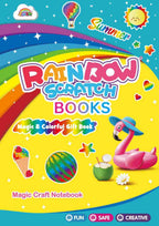 ZMLM Scratch Paper Art-Crafts Gift: 2 Pack Rainbow Notebooks Supplies Toys Easter Basket Stuffers for 3 4 5 6 7 8 9 10 Years Old Girls and Boys Kids Valentine's Day Birthday Party Games (Blue)