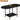 OYEAL Black Coffee Table for Living Room, 2-Tier Small Oval Center Table, Mid Century Farmhouse Round Tea Table with Storage Shelf for Small Space, Home Office, Living Room