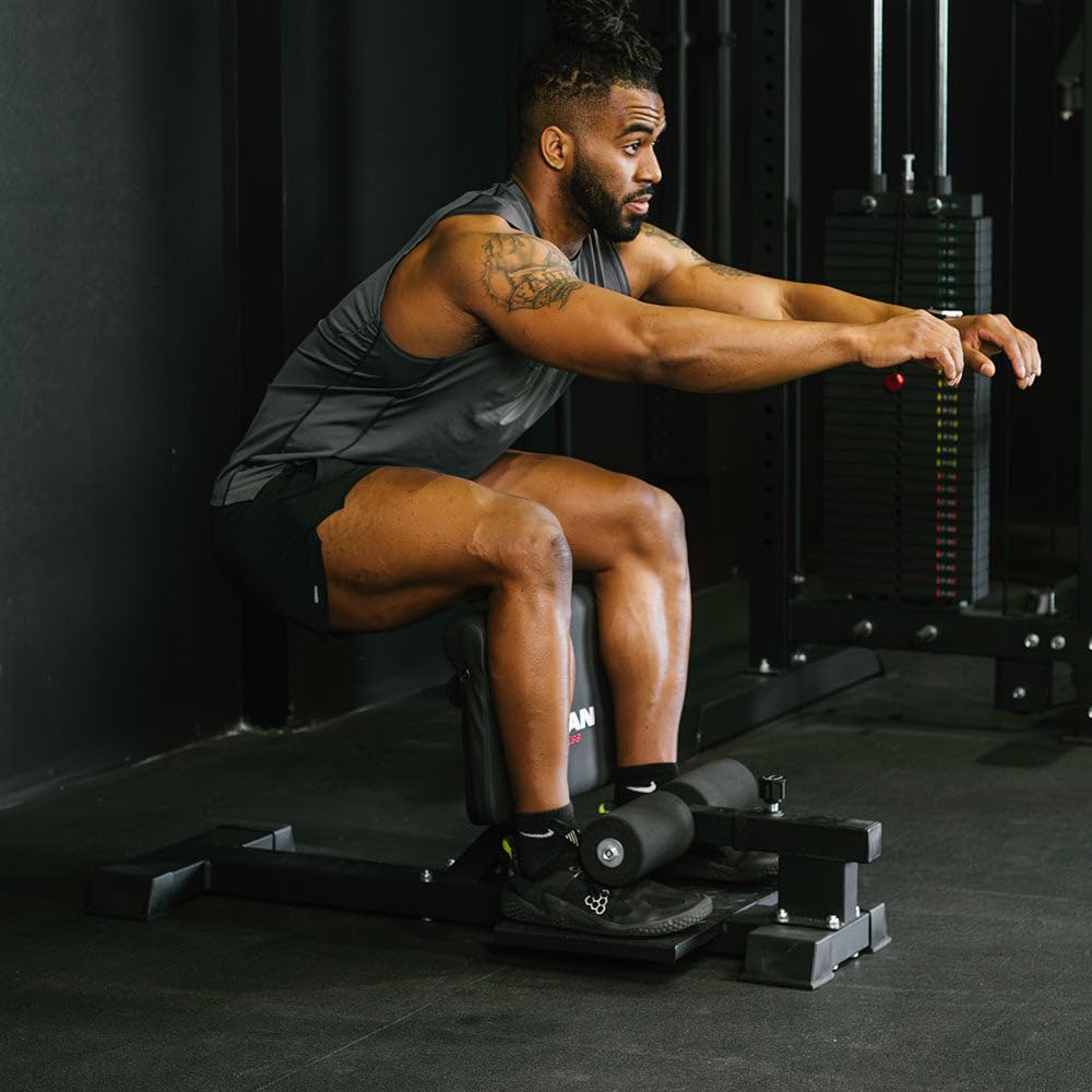 Titan Fitness Sissy Squat Machine, Lower Body Strength Training Equipment, 300 LB Capacity, Home Gym Leg Exercise Station for Abs, Thighs, Glutes, and Leg Isolation