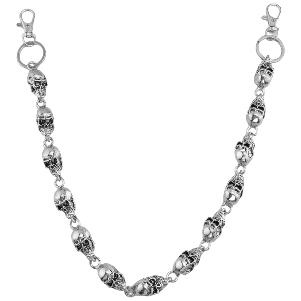 Chaîne de portefeuille Ikacvb Punk lourde avec crâne, chaîne de pantalon pour hommes, chaînes de motard cool, chaînes antivol pour portefeuille, cadeaux pour hommes, accessoires gothiques avec crâne, petits cadeaux pour hommes