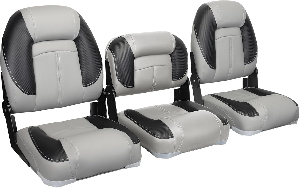 Leader Accessories 50" Bass Boat Seats Folding Fishing Boat Seat