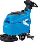 Global Industrial Commercial Electric Walk-Behind Ergonomic Auto Floor Scrubber, Corded, 17" Cleaning Path, 9.2 Gallon Solution Tank, 10.5 Gallon Recovery Tank
