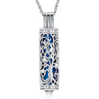 shajwo Cylinder Cremation Jewelry Tree of Life Urn Ashes Necklace for Women Men Vial Cremation Ash Pendant Loved One Memorial Jewelry