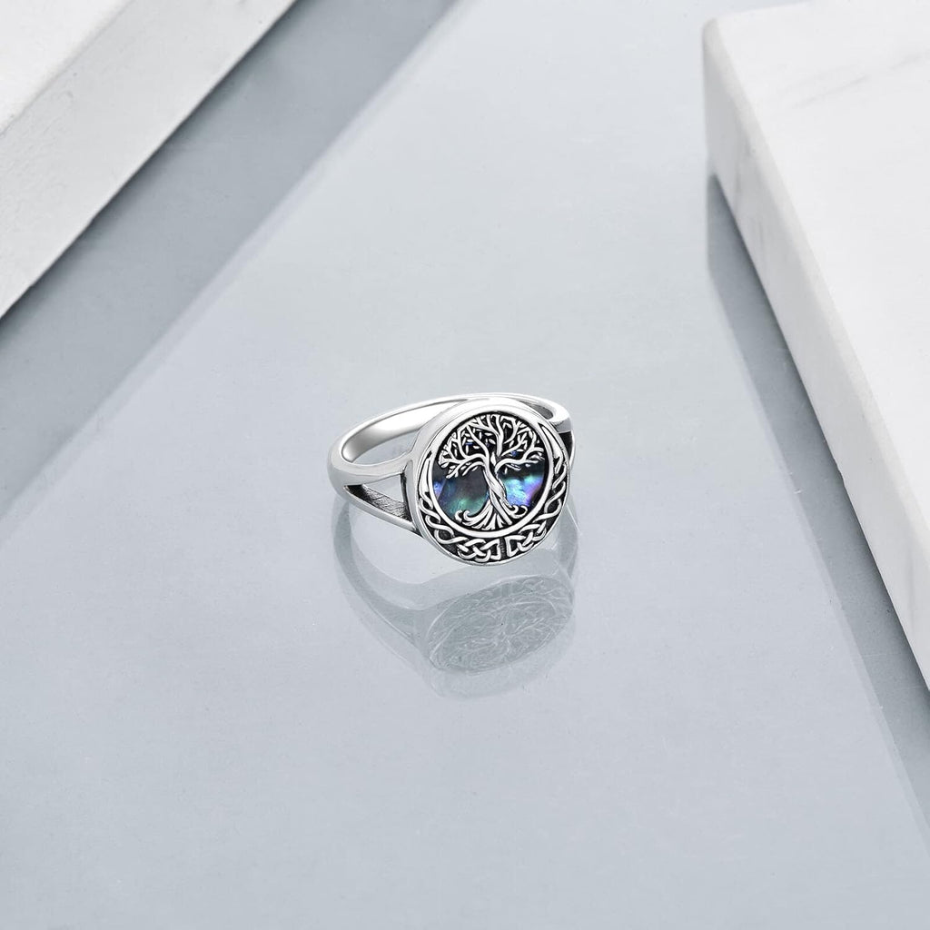 ONEFINITY Tree of Life Rings Sterling Silver Celtic Knot Tree of Life Rings Family Tree Jewelry Gifts for Women