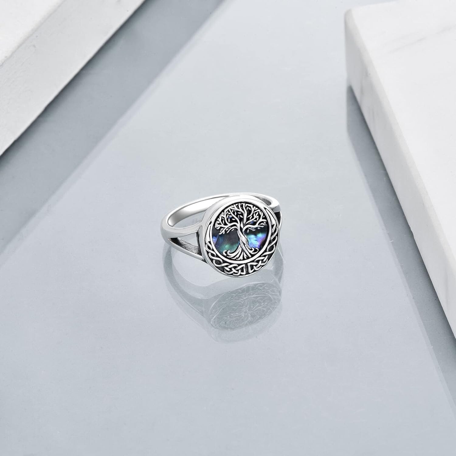 ONEFINITY Tree of Life Rings Sterling Silver Celtic Knot Tree of Life Rings Family Tree Jewelry Gifts for Women