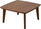 US-KLY Kotatsu Heater Table Low-Lying Dining and Work Desk (Square W29.5 xD29.5 xH15.4 Inchies, Brown)