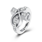 Infinity Mini Ring Hold Loved Ones Ashes Cremation Urn Ring for Women Finger Ring Memorial Jewelry