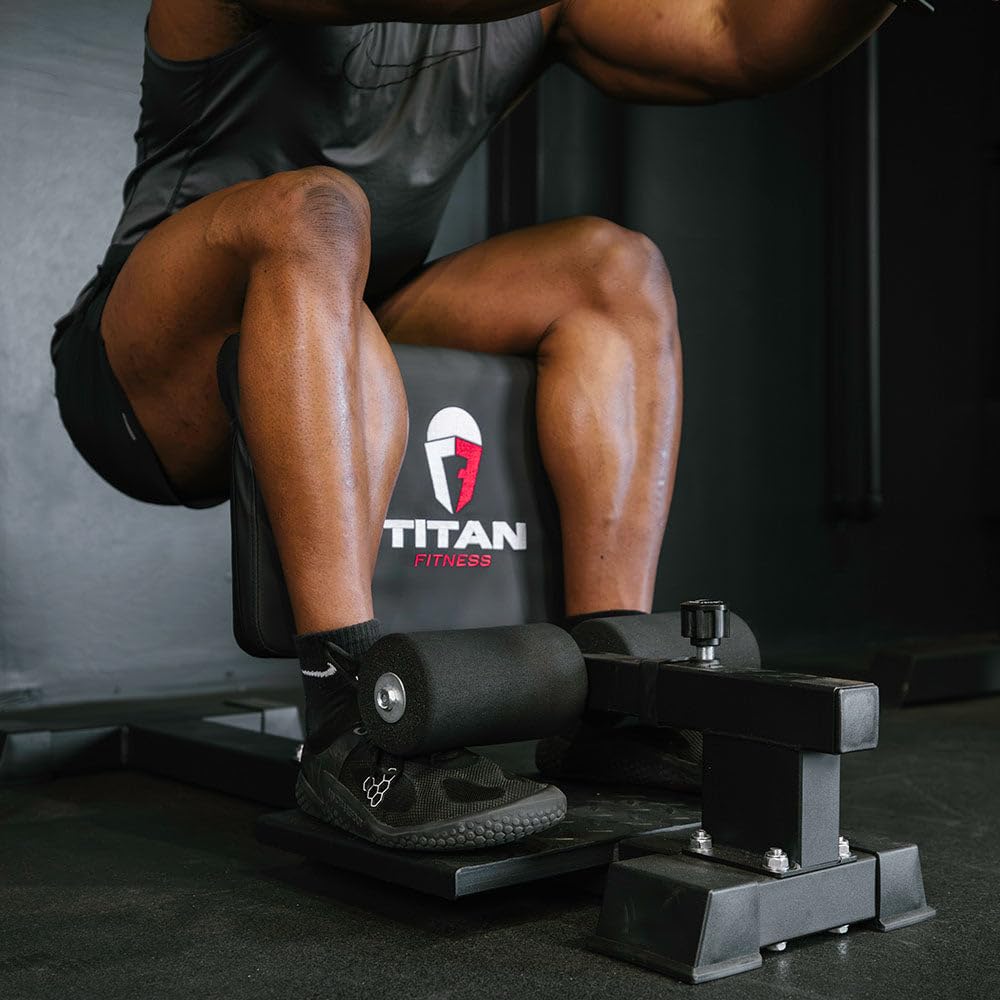 Titan Fitness Sissy Squat Machine, Lower Body Strength Training Equipment, 300 LB Capacity, Home Gym Leg Exercise Station for Abs, Thighs, Glutes, and Leg Isolation