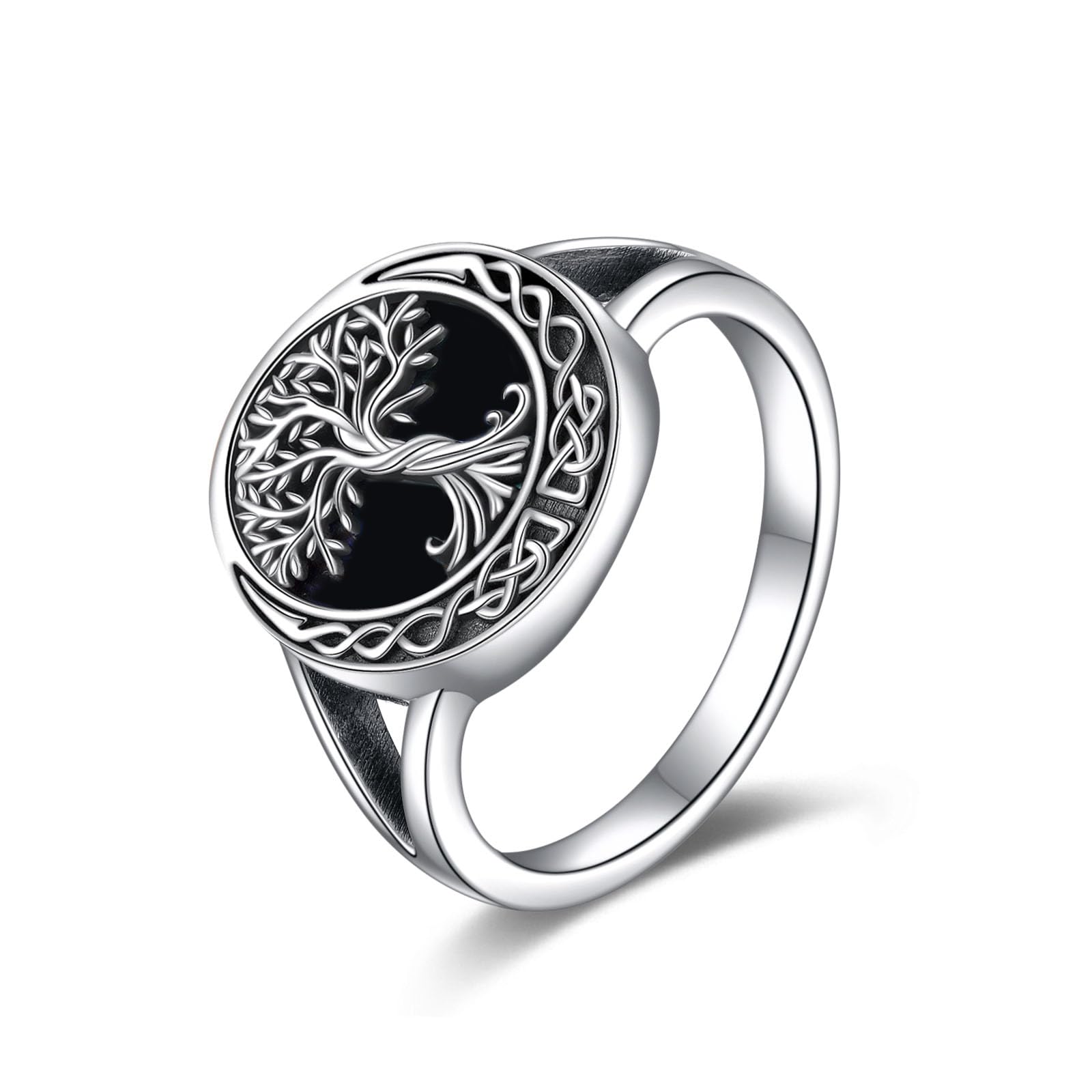 ONEFINITY Tree of Life Rings Sterling Silver Celtic Knot Tree of Life Rings Family Tree Jewelry Gifts for Women