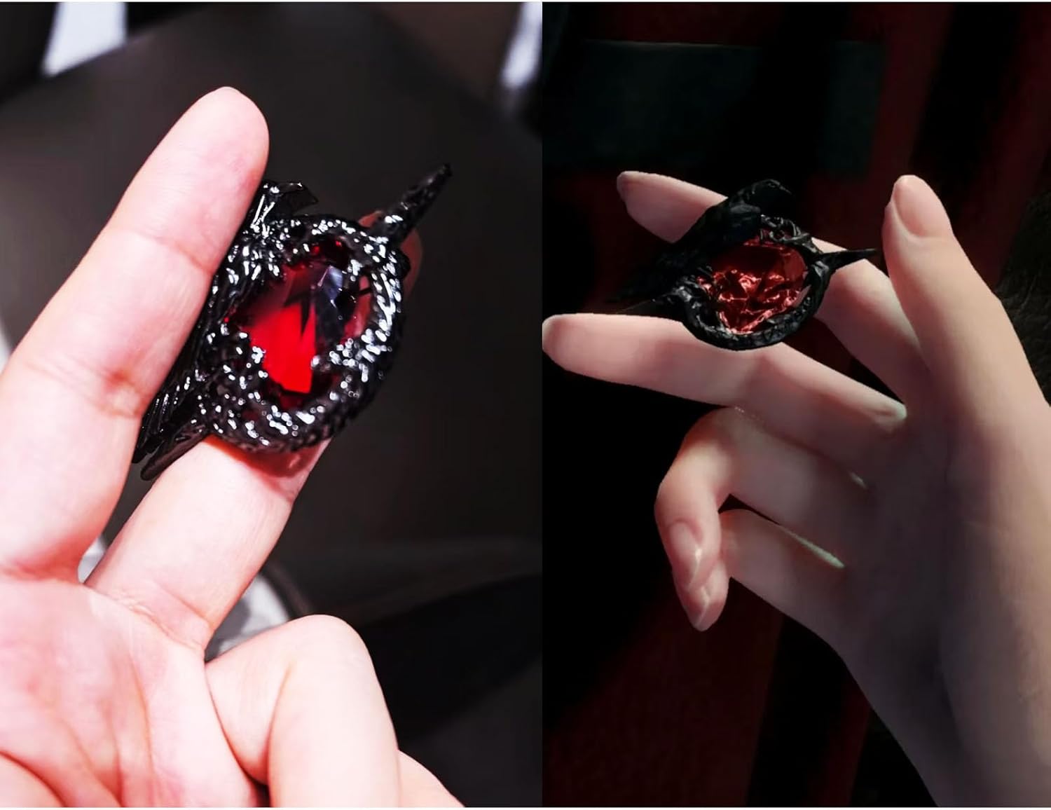 Love and deepspace Sylus game Qin che N109 zone dark point alloy ruby crow brooch jewelry accessories pins badges props