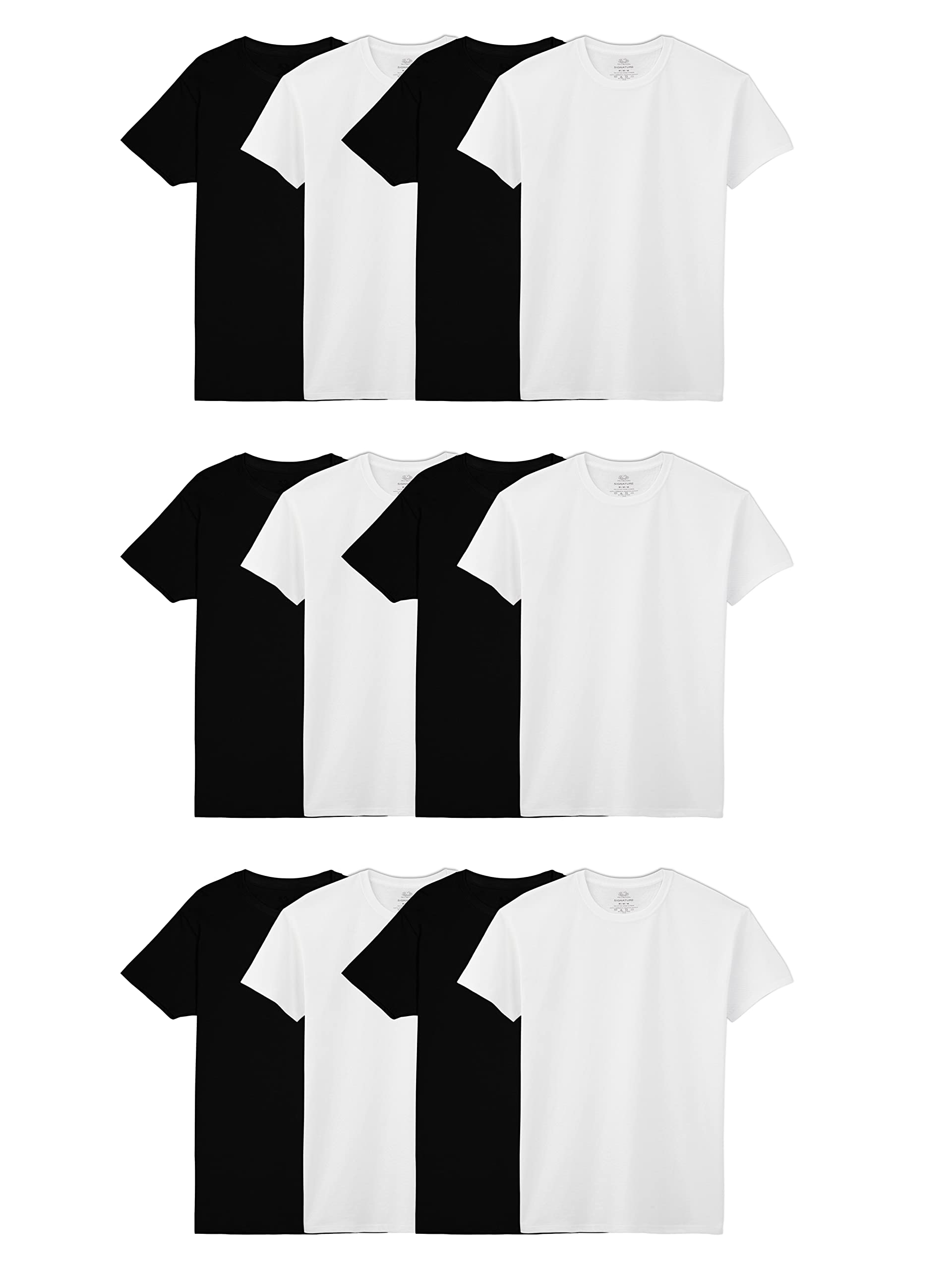 Fruit of the Loom Men's Crew Tee Undershirts, Moisture Wicking & Tag Free, Also Available in Big & Tall