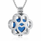 Oinsi Pet Cremation Jewelry For Ashes For Dog/Cat Paw Stainless Steel Memorial Locket Urn Necklace Inside Mini Case Keepsake Cremation Jewelry Women Men