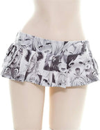 Lichma Mini Skirt,Women Sexy Cosplay Japanese Schoolgirls Anime Print Pleated Skirt Lingerie Sleepwear Nightwear