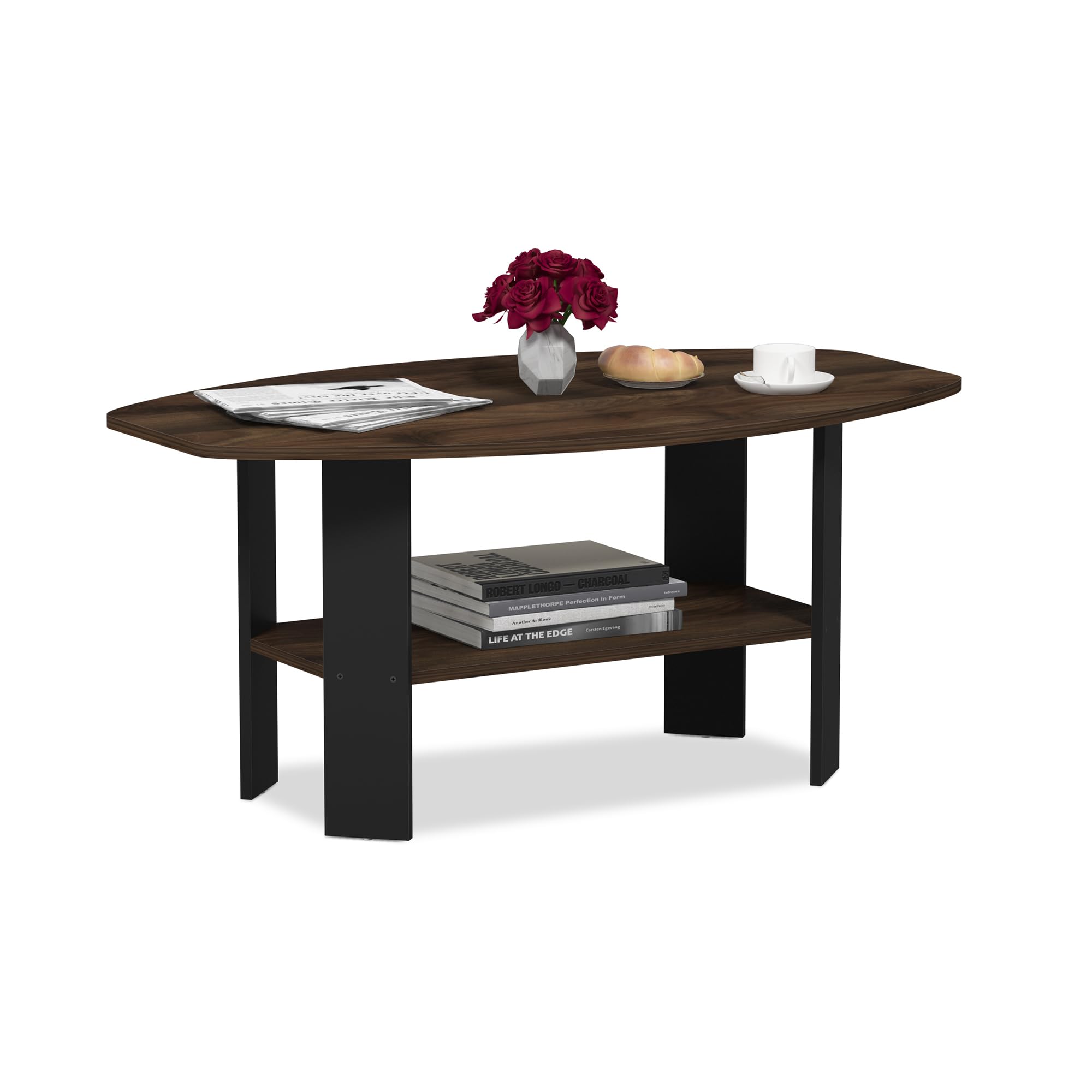 Furinno Simple Design Coffee Table, Dark Brown