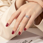 DAOCHONG Sigil of Lilith Abalone Shell Statement Ring S925 Sterling Silver Sigil of Lilith Statement Ring Gifts for Women Men