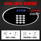 ToruKeep 9.0 Cuft Heavy Duty Home Safe Box Fireproof Waterproof, Extra Large Fire Proof Safe for Home Documents Business Office Use, Anti-Theft Digital Safety Box with Light, Removable Shelf, Handle