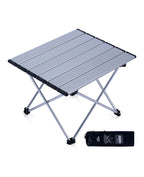 iClimb Ultralight Compact Camping Folding Table with Carry Bag (Black - S)