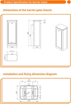 Automatic Gate Barrier High Intensity Usage, DC Brushless Technology, 100W, 16 feet Compact Telescopic Arm, Built in LED, Remote Control up to 100 feet, Easy Installation, US Version