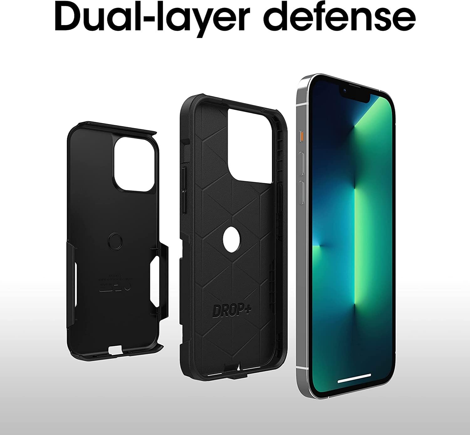 OtterBox iPhone 13 Pro Max & iPhone 12 Pro Max Commuter Series Case - Black, Slim & Tough, Pocket-Friendly, with Port Protection