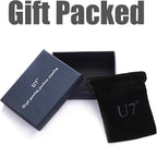 U7 St. Michael Necklace for Men Women Stainless Steel/18K Gold Plated Biblical Archangel Medal Round/Oval/Shield Patron Saint Christopher/Michael Pendant with 22" Box Chain