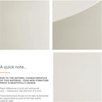 Modway Brion 34 Inch Round Concrete Coffee Table – Indoor/Outdoor Tapered Cylinder Coffee Table – Low Center Table for Living Room or Patio in White