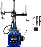WEIZE 2 HP Tire Changer Automatic Wheel Changers Rim Clamp Assist with 2 Arms Repair Helpers Equipments, for Car, Garage, ATV,Heavy Duty Vehicle