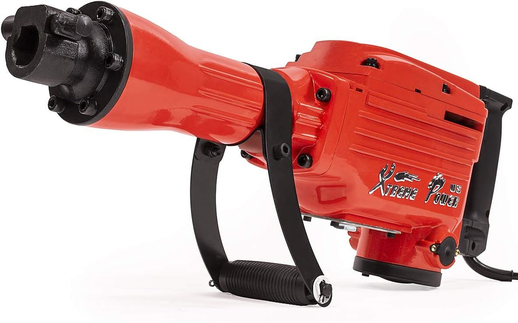 XtremepowerUS 2200W Demolition Electric Jack Hammer Power Drill Concrete Breaker Bar Point & Chisel Bits Chisel Set