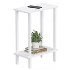 TUTOTAK Small Side Table, Narrow End Table, Skinny Sofa Table, Slim Nightstand, Couch Table, Living Room, Bed Room, Black TB01BK062