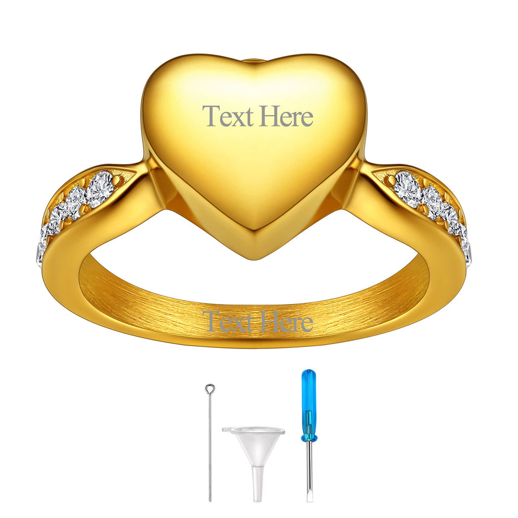 Stainless Steel Heart/Claddagh Cremation Urn Ring for Ashes for Women Waterproof Locket Rings Memorial Jewelry(with Gift Box)