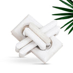 Wood Knot Entry Table Boho Shelf 6 Link Interlock Coffee Table for Living Room and Modern Farmhouse Hand Crafted Natural Mango Wood Console Table Decor (Natural)